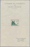 Dt. Besetzung II WK - Frankreich - St. Nazaire: 1945, 50 C Schwarzopalgrün, Sonderbogen (sog. Minist - Bezetting 1938-45