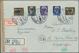 Dt. Besetzung II WK - Laibach: 1944, 5 C, 15 C, 1 L, 1,25 L Und 2,55 L Auf 5 C Freimarken, Portogere - Besetzungen 1938-45