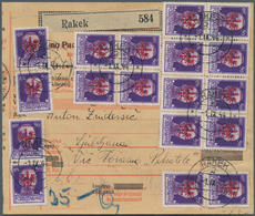 Dt. Besetzung II WK - Laibach: 1944, 50 C Schwärzlichblauviolett Freimarke, 40 Stück, Dabei Vier Mar - Occupation 1938-45