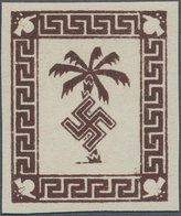 Feldpostmarken: 1943, Tunis-Päckchenmarke, Hellgraugelbes Dickes Papier, UNGEZÄHNT, Postfrisch Mit V - Otros & Sin Clasificación