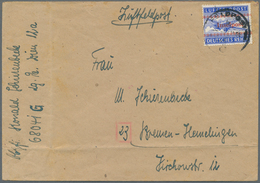 Feldpostmarken: 1944, Insel Kreta, INSELPOST-Zulassungsmarke Mit Roten Aufdruck, Gezähnt, Entwertet - Sonstige & Ohne Zuordnung