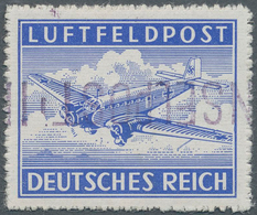 Feldpostmarken: 1944, Insel Leros, Inselpost-Zulassungsmarke, Durchstochen, Mit KOPFSTEHENDEM Hellvi - Autres & Non Classés