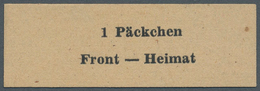 Feldpostmarken: 1943, Kuban Zulassungsmarke "1 Päckchen / Front - Heimat", Type I, Ungebraucht, Wie - Altri & Non Classificati