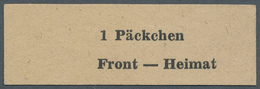 Feldpostmarken: 1943, Kuban Zulassungsmarke "1 Päckchen / Front - Heimat", Type II (Zeilen Linksbünd - Sonstige & Ohne Zuordnung