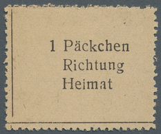 Feldpostmarken: 1943, Krim-Zulassungsmarke "1 Päckchen / Richtung / Heimat", Type II A, In Der 2.Zei - Altri & Non Classificati