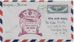 USA - 1939 - ENVELOPPE 1° VOL (FIRST FLIGHT) NEW YORK à DUBLIN (IRLANDE) - 1c. 1918-1940 Briefe U. Dokumente