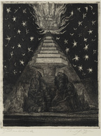 Ernst FUCHS (1930-2015) - Die Botschaft An Israel. - Estampes & Gravures