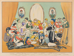 Charles LECHAT - [Réunion Mondaine De Jockeys]. - Estampes & Gravures