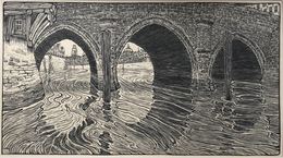 Wijnand Otto Jan NIEUWENKAMP - Brug Te Mechelen. - Prenten & Gravure