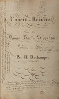 [MANUSCRIT] [de STOCKHEM] H. DECHAMPS - Compte De Recette Pour Les - Manuskripte