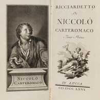 Niccolò CARTEROMACO PSEUDONYME DE FORTEGUERRI - Ricciar - Sonstige & Ohne Zuordnung