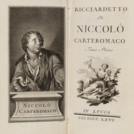 Niccolò CARTEROMACO PSEUDONYME DE FORTEGUERRI - Ricciar - Altri & Non Classificati