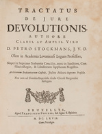 [DROIT] Petrus STOCKMANS - Tractatus De Jure Devolution - Altri & Non Classificati