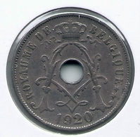 ALBERT I * 25 Cent 1920 Frans * Nr 5166 - 25 Centimes