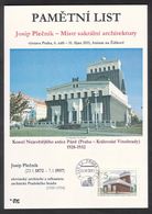 Tchéquie / Feuille Commémorative (PaL 2011/04)130 03 Praha 33: Josip Plecnik (1872-1957) Maître De L'architecture Sacrée - Brieven En Documenten