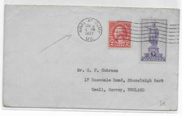 USA - NAVAL - 1937 - ENVELOPPE Avec CACHET De La NAVAL ACADEMY à ANNAPOLIS => EWELL (ENGLAND) - Storia Postale