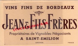 33- SAINT EMILION- RARE BUVARD JEAN & FILS FRERES-VINS FINS DE BORDEAUX- GIRONDE - Food