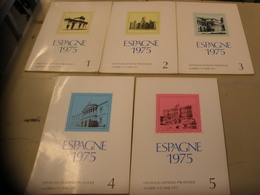 5 Brochures Exposition Mondiale Philatelique à Madrid - Filatelistische Tentoonstellingen