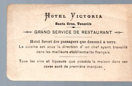 Santa Cruz (Tenerif, Canaries, Espagne)  Carte HOTEL VICTORIA  (PPP17496) - Werbung