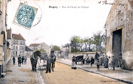 93. SEINE SAINT-DENIS - DUGNY. Rue De Cretté De Palluel. Attelage Devant L'atelier Du Maréchal-ferrant. - Dugny