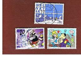 SVIZZERA (SWITZERLAND) -   SG 1243.1245  - 1992    SIERRE INT COMICS FESTIVAL (COMPLET SET OF 3) - USED - Used Stamps