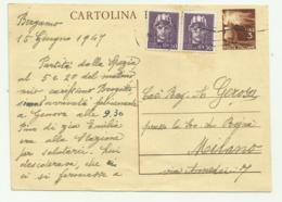 CARTOLINA POSTALE LIRE 3  CON AGGIUNTA 2 DA CENTESIMI 50 LUOTENENZA 1947 FG - 1946-60: Usados