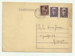 CARTOLINA POSTALE CON CENT. 50 CON AGGIUNTA CENT. 50 +LIRE 2 1946 FG - 1946-60: Oblitérés