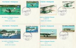 French Polynesia - 1980 Set On FDC - Aeroplanes - Covers & Documents
