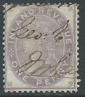 1867-19 GREAT BRITAIN USED POSTAL FISCAL STAMPS F19 1d DIE 1 - V10-2 - Steuermarken
