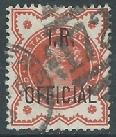 1882-1901 GREAT BRITAIN USED OFFICIAL STAMPS O13 1/2d VERMILION - V9 - Service