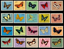 ! ! Mozambique - 1953 Butterflies (Complete Set) - Af. 388 To 407 - MLH - Mosambik
