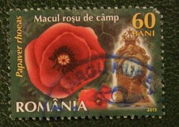 2013 Blume Fleur Flower Klok Horloge Clock Mi 6727 YT 5650 Oblitere Gestempeld / USED ROMANIA / ROEMENIE ROUMANIE - Used Stamps