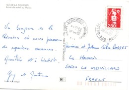 Gillot Aéroport Réunion 1992 - Carta Carte - Brieven En Documenten