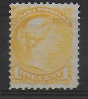 CANADA - YVERT N°28 (*) SANS GOMME - COTE = 40 EUR. - Unused Stamps