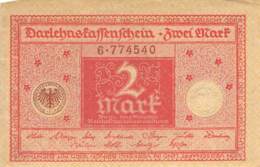 2 Mark Darlehenskassenschein 1920 - Reichsschuldenverwaltung