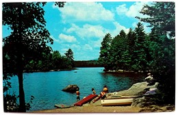 #690   Camping In Adirondacks Montains - New York , United States - Used Postcard 1966 - Adirondack