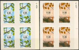 Denmark 2011.  CEPT: The Forest..  Michel 1642 A - 43 A, Plate Blocks  MNH. - Nuevos