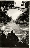 Rhodesia, VICTORIA FALLS, The Bridge And Boiling Pot (1940s) RPPC - Zimbabwe