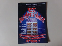 Affichette Théâtre Fontaine à Paris " Les Copropriétaires " - Theater, Kostüme & Verkleidung