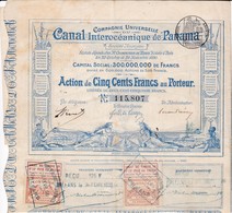 Alb 2) 6 Titres Canal De Panama 1886 N=1 - Andere