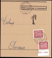 1962 Fragment De Lettre Taxe, Cachet Luxembourg-Ville 31.12.1962, Michel 2019: 30,31 - Impuestos