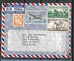 Lettre  Par Avion Avec Correspondance  Du 31 Mars 1956    De New Zélande  Wanganui  Pour Pont à Mousson - Briefe U. Dokumente
