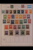 \Y HONDURAS\Y 1860's - 1980's. ALL DIFFERENT Mint & Used Collection On Printed Pages, Many Complete Sets, 19th Century R - Sonstige & Ohne Zuordnung