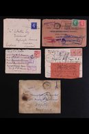 \Y WWI & II INSTRUCTIONAL MARKINGS\Y Interesting Original Accumulation Of Mostly Covers From Great Britain Franked Geo V - Autres & Non Classés
