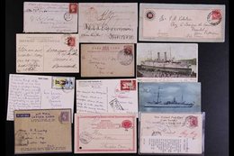\Y MARITIME COVERS AND CARDS\Y Early To Modern Selection Including 1839 EL From Charleston To London With Red "Ship" And - Altri & Non Classificati