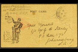 \Y TOBACCO FUND - WWI POSTCARD\Y 1915 Illustrated Card Sent 1915 To Johannesburg, South Africa, With A Message Of Thanks - Autres & Non Classés