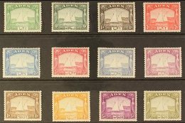 \Y 1937\Y "Dhow" Definitives Complete Set, SG 1/12, Very Fine Lightly Hinged Mint. (12 Stamps) For More Images, Please V - Aden (1854-1963)