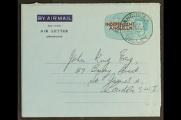 \Y 1967 USED AIR LETTER.\Y A Scarce Air Letter To London (11/12/67) With Philatelic Content (Postmaster, Anguilla Needin - Anguilla (1968-...)