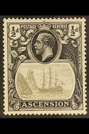 \Y 1924-33\Y ½d Grey-black And Black "Broken Mainmast" Variety, SG 10a, Very Fine Mint. For More Images, Please Visit Ht - Ascension (Ile De L')