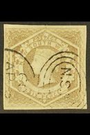 \Y NEW SOUTH WALES\Y 1854-59 6d Greyish Brown Imperf With WMK "8" Error, SG 96a, Very Fine Used With 4 Neat Margins. A B - Sonstige & Ohne Zuordnung